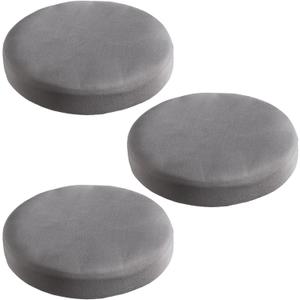 panthra 3 Pieces Stool Covers Round, Bar Stool Covers Round, Washable and Reusable, Non-Slip and Wear-Resistant, Flexible and Easy to Install, Widely Used in Homes and Restaurants (Gray)