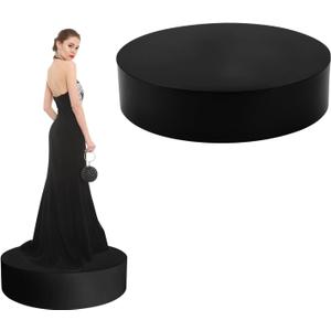 23.6x6in Round Bridal Risers, Mannequin Display Pedestal Stands, Platform for Bridal Shop, Plinth Risers for Sculptures, Display Base for Jewelry & Retail Shop Decor - Black