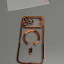 Misea Magnetic for iPhone 17 Pro Max Case Compatible with MagSafe [Never Yellowing] [Military Grade Drop Protection] Full Camera Lens Protector Plating Soft Clear Phone Case for Women, Cosmic Orange