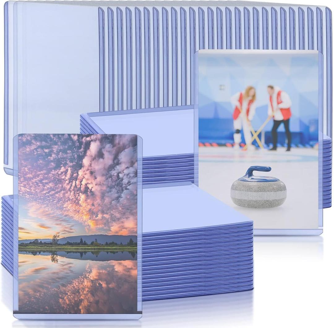 Vmiapxo 50 Pack 4" x 6" Hard Plastic Card Sleeves, Waterproof Photo Card Sleeve for Trading Card, Sports Baseball Card, Postcard, Clear Double Sided Display Collector and Protector Vmiapxo 50 Pack 4" x 6" Hard Plastic Card Sleeves, Waterproof Photo Card Sleeve for Trading Card, Sports Baseball Card, Postcard, Clear Double Sided Display Collector and Protector