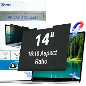 Magnetic 14 Inch Laptop Privacy Screen Filter 16:10 Removable Anti Glare Blue Light Anti-Peeping Screen Protector Laptop Privacy Shield Compatible with Chromebook HP Lenovo Thinkpad Dell Asus Samsung