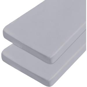 Cot Sheets 31" x 75", 2 Pack Cot Size Sheet Fitted with Narrow Twin/Camp Bunk/Rvs Bunk/Guest Beds/Army Cots/Trifold Mattress, Super Soft Breathable Microfiber Bed Cover, Bottom Sheet, Gray