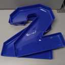 Tellingyou 2026 Charcuterie Number Fillable Plastic Boxes 13.7" Graduation Large Fillable Tray Numbers for Chocolate Candy Snack Grad Party Supplies(Royal Blue)