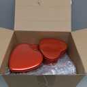 Blulu 18 Pcs Valentine's Day Heart Shaped Metal Tins with Lids 4.72" x 4.33" Valentine Candy Boxes Biscuits Jar Empty Jar Heart Metal Container for Valentines Gift Party Favors (Red)