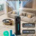 Zeova 9L/2.4Gal Smart Cool Mist Humidifier, Top Fill Quiet Humidifier Large Room, Covers 550ft, App & Remote Control, 60H Runtime, 7 Colors Light, 4 Mist Modes Humidifiers for Bedroom, Office, Black