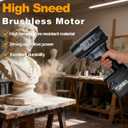 Turbo Jet Double-Blow V3.0 Cordless Leaf Blower - 150,000 RPM 200 Mph High-Speed Handheld Fan for Lawn, Patio, Driveway, Garage Cleaning (for Dewalt)