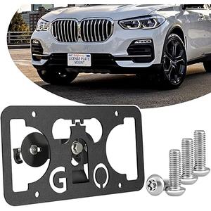 No Drill Anti-Theft Front Bumper License Plate Bracket Mount Kit - Grille Mount Compatible with BMW M2 M3 M4 M5 M6 X5M X6M or M-Sport M135i M235i M328i M335i M4xx M5xx Series M-Sport X5 X6, etc