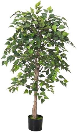Aphighjoy 4Ft Artificial Birch Tree, Green Siberian Birch Tree for Indoor, Fake Potted Ficus Tree with Silk Leaves for Home Office Living Room Decor Aphighjoy 4Ft Artificial Birch Tree, Green Siberian Birch Tree for Indoor, Fake Potted Ficus Tree with Silk Leaves for Home Office Living Room Decor