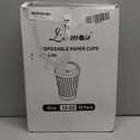 Lamosi 12 OZ Disposable Coffee Cups with Lids 50 Pack, Hot Paper Insulated Corrugated Ripple Wall Cup for To Go Drinks and Beverages (Blue)