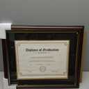 GraduationMall 11x14 Diploma Frame with Black over Gold Mat or Display 15x18 Certificate without Mat,Solid Wood & UV Protection Acrylic,Cherry Finish with Gold Trim