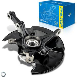 PHILTOP Front Right Steering Knuckle & Wheel Bearing Hub Assembly Compatible with Honda Civic 2006-2010 1.3L,Passenger Side 698-450