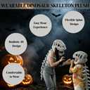 Wearable Dinosaur Skeleton Plush,Realistic 3D Skeleton Design Dinosaur Skull Outfit,Halloween Themed Costume
