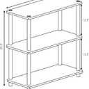 Furinno TURN-N-TUBE Storage Shelves, 3-Tier Book Shelf, Corner Shelf, Toolless Open Shelves, for Organization and Storage, Living Room, Garage, Home Office, Pink