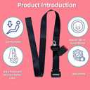 Maternity Seat Belt Adjuster with Soft Shoulder Pads  Comfort Support Cover for Pregnant Women or Injured Passengers  Black Universal Fit for Cars