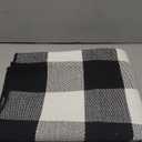 SEEKSEE Cotton Buffalo Plaid Rug 27.5"x43" Black and White Checked Rug Washable Doormats Indoor Outdoor Rugs for Layered Front Door Mats, Porch, Kitchen, Farmhouse, Entryway