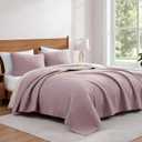 King Size Quilt-Lightweight Bedspreads Dusty Mauve King Quilt Bedding Set