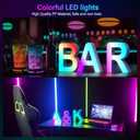 Light Up Letters Marquee - Music Sync RGB Color Changing LED Letter Lights for Girls Women Party Birthday Christmas Valentine's Day Wall Desktop Decoration (MRGB-P)
