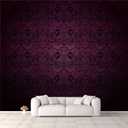 3D Wallpaper Royal vintage Gothic background in dark purple and black Royal vintage Self Adhesive Bedroom Living Room Dormitory Decor Wall Mural Stick And Peel Background Wall Ceiling Wardrobe Sticker