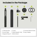 Monopod and Tripod Selfie Stick to Record Golf Swing Training Aid with Ground Spike Stake & Gopro Adapter & 1/4" Screw, Magnetic Golf Phone Holder Compatible with Magsafe iPhone
