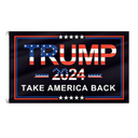 Trump 2024 Banner 120"" x 20"" Decorations Take America Back Yard,Flag 60x35  2 Pcs