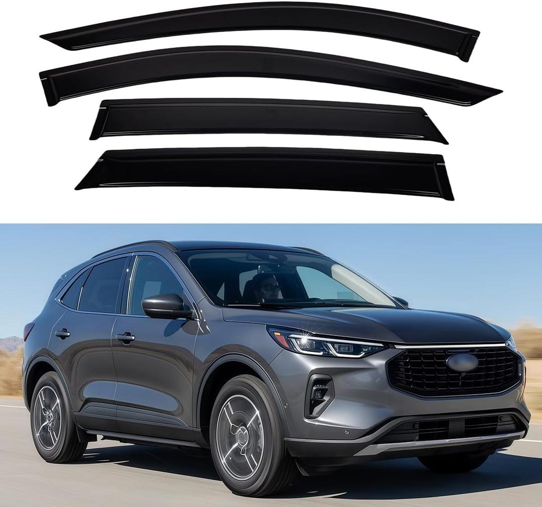 Window Visors Compatible with 2020-2024 Ford EscapeRain Guards Sun Shields Window DeflectorTape-On Style4PCS