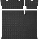Trunk Mat & Backrest Mat for 2020-2025 Ford Explorer 6&7 Seats - Custom Fit PU Leather Cargo Liner and Rear Backrest Protector - All Weather Anti-Slip Waterproof Cargo Mats (Black Diamond