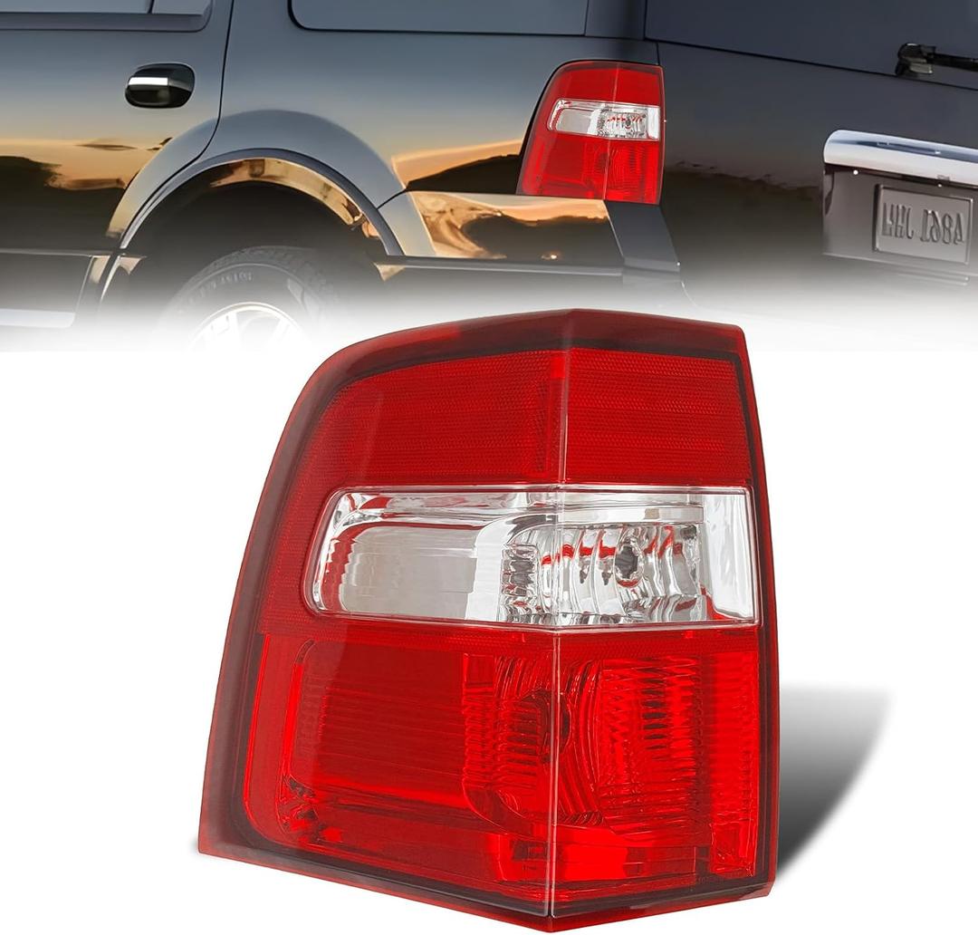 Tail Light Assembly Compatible with Expedition 2007 2008 2009 2010 2011 2012 2013 2014 2015 2016 2017 Rear Taillight Brake Lamp Replacement w/o Bulbs (Left Driver Side)