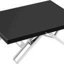 Maarch Small Beach Table for Sand Foldable, Small Laptop Tray Table, Portable Mini Low Picnic Camping Table, Black