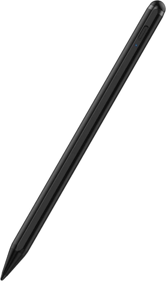 Stylus Pen 2X Fast Charge Active Pencil Compatible with 2018-2025 Apple iPad Pro 11"/12.9"/M4, iPad Air 3/4/5/M2/M3, iPad 6-11, iPad Mini 5/6 Gen-Black