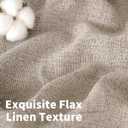 YoungsTex Linen Semi Sheer Curtains 95 Inches Long 2 Panels for Living Room, Textured Floor Length Drapes Light Filtering with Rod Pocket Back Tab for Bedroom, Dark Oatmeal,52 X 95 Inch
