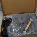 Window Screen Door Repair/Replacement Kit, King&Charles Include Gray Screen Mesh 59"x106"+ 2 Roller+50Ft Spline+8Clips+Hook, 6 in 1 Window Mesh Kit, Steel/Nylon Bearing Roller