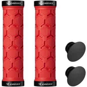 corki Mountain Bike Grips Lock On,Anti-Slip Shock Absorbing Bike Handlebar Grips