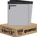 Shippozz 10x13 Poly Mailers 500 Pack, Durable Waterproof Polymailers for Shipping Clothes, Self Seal Mailing Bags for Small Business Packaging Supplies, Mailing Envelopes for Books, and Accessories