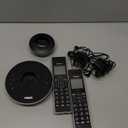 VTech LS6381-2 Bluetooth Speaker with Echo Cancellation, Noise Reduction, Music Streaming, PC/Landline/Cellular Calls, Paired with DECT6.0 Cordless Handset, Answering System, Smart Call Blocker,Black