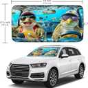Sea Turtles Car Windshield Sun Shade Foldable Sunshade Front Window Cover Sun Visor Protector Accessories (59x27.5 inches)
