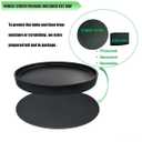 Yukfona Ceramic Plant Saucer Pot Tray 12 Inch, Planter Saucers 4 5 6 7 8 9 10 11 12 Inch for Indoors Outdoor, Durable Sturdy Flower Drainage Tray for Glazed Pots Base (12.5 Inch-Black)