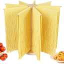 Wooden Pasta Drying Rack with 9 Arms, Detachable Noodle Dryer Stand for Homemade Spaghetti, Easy to Assemble and Store, Space-Saving Pasta Holder for Kitchen or Cooking Gift