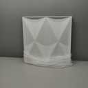 STICKGOO Gold Diamond 3D Wall Panels, Peel and Stick, 19.7" x 19.7", PVC, 3D Textured, 32 Sq.Ft, 12 PCS, White