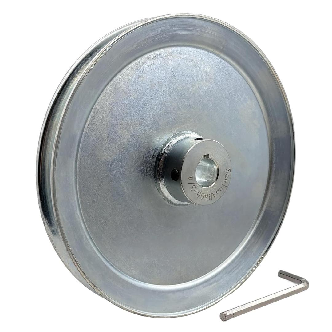 AB800-3/4 Single Groove Web Sheaves,v Belt Pulley 8" OD 3/4 inch bore,Motor Pulley Carbon Steel for A B 5L 4L V-Belts