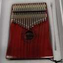 Kalimba Thumb Piano,YUNDIE Portable 17 Keys Mbira Finger Piano with Tune Hammer and Study Instruction,Musical Instruments Gift for Adult Beginners Professional(Brownish Red) (17 Keys)