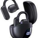 AI Translation Earbuds Real Time 164 Languages 80H Playtime Translator Ear Buds Audifonos Traductores Inglés Español Wireless Earphones Bluetooth AI Headphone for Travel Meeting Learning K08 Black