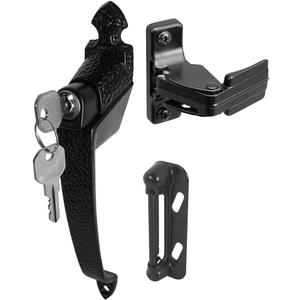 Prime-Line K 5080 1-3/4 In., Black, Colonial Push Button Lock with Key (Single Pack)