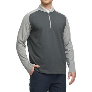 M MAELREG Quarter Zip Pullover Men Moisture Wicking Micro Fleece Performance Raglan Collarless Golf Sweatshirts for Men, M