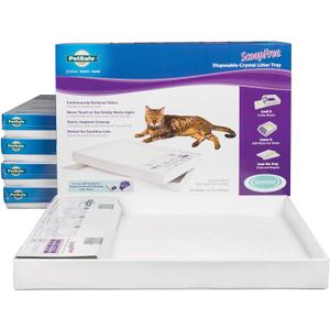 PetSafe ScoopFree Sensitive Disposable Crystal Cat Litter Tray, Pack of 6, 36 LBS, White