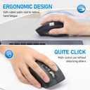 INFINMIND Wireless Side Scroll Mouse with Multi-Device, Ergonomic Computer Mice with Smart Flying Scroll, Quiet Click, 4-Level DPI for Computer, Laptop, iPad, Tablet, MacBook (Grey)