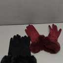 Women Touch Screen Gloves, Fleece Lined Winter Gloves for Ladies, Thermal Suede Gloves Fur Cuff for Girls Gifts, 2Packs