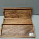 NIRMAN Acacia Wood Rectangular Wooden Platters for Home Decor, Food, Vegetables, Fruit, Charcuterie, Appetizer Serving Tray (13" x 5.5" x 0.75") (Set of 3)