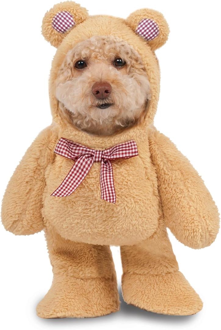 Rubies Walking Teddy Bear Pet Costume for Dogs or Cats, (Large, Pack of 1, Brown)
