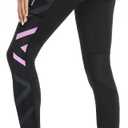 Santic Women's Cycling Pants High Waist 4D Padded Cycling Capris Shorts 3/4 Biking Tights Pockets (Black, M)