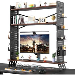 NestNeat Desktop Organizer Shelf, Large Space Desktop Organizer Shelf for Dormitory, Book Shelf, Computer Monitor Storage Stand.